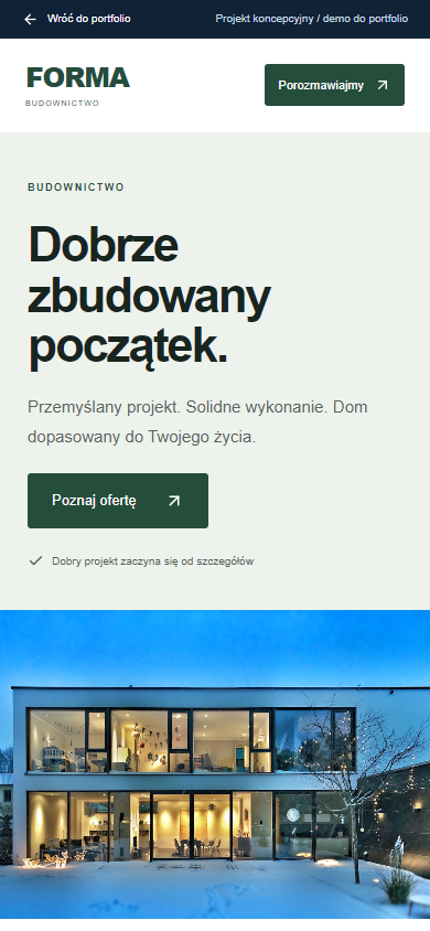 Podgląd mobilny: Firma budowlana